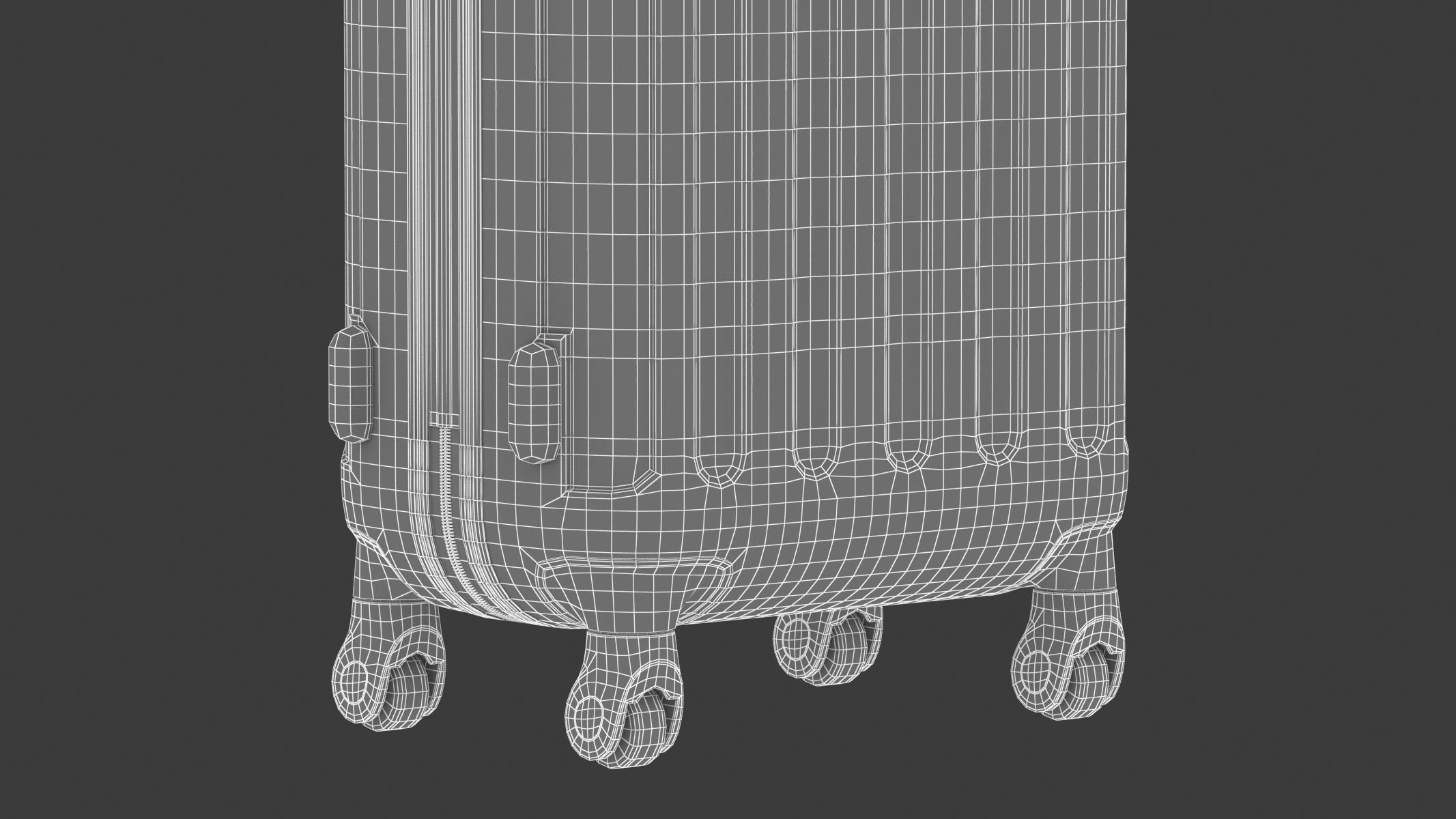 Rolling Travel Suitcase 3D model_16