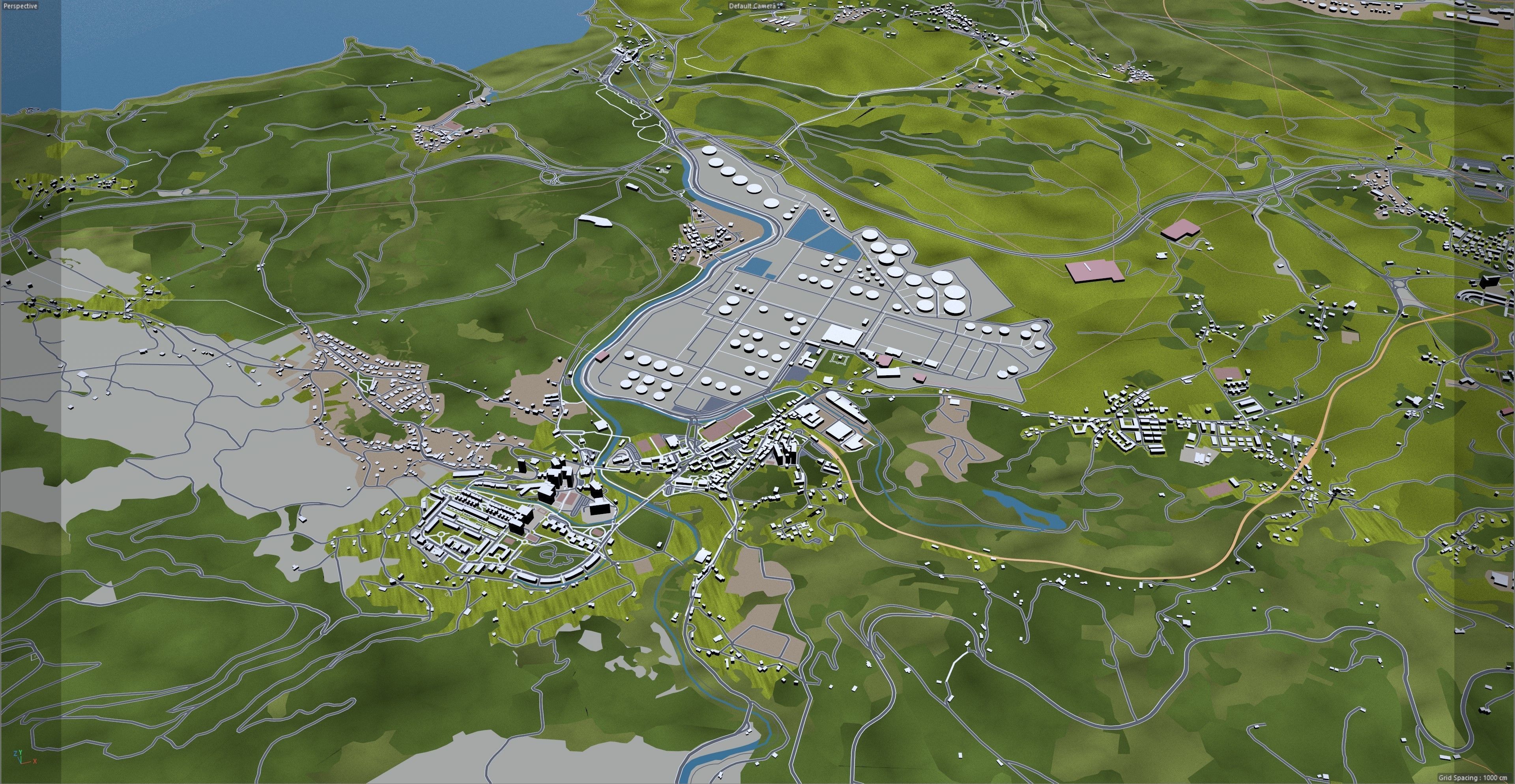 Bilbao Spain 50km Low-poly 3D model_11