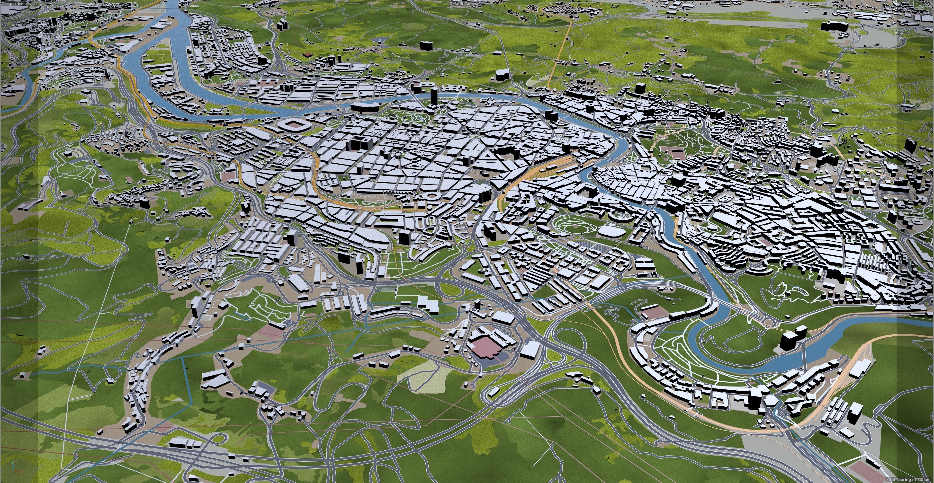 Bilbao Spain 50km Low-poly 3D model_14