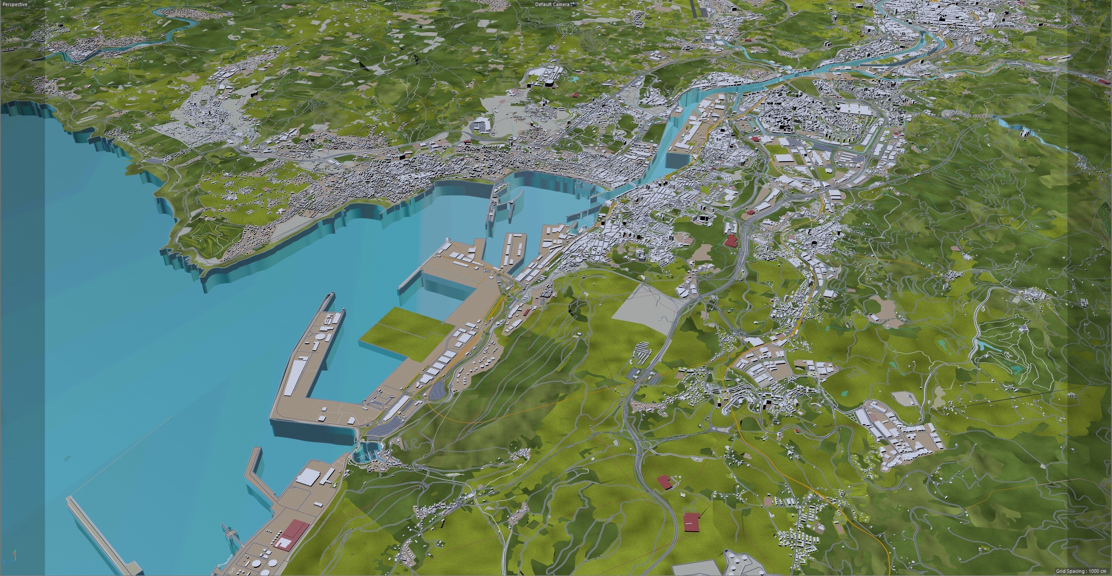 Bilbao Spain 50km Low-poly 3D model_21