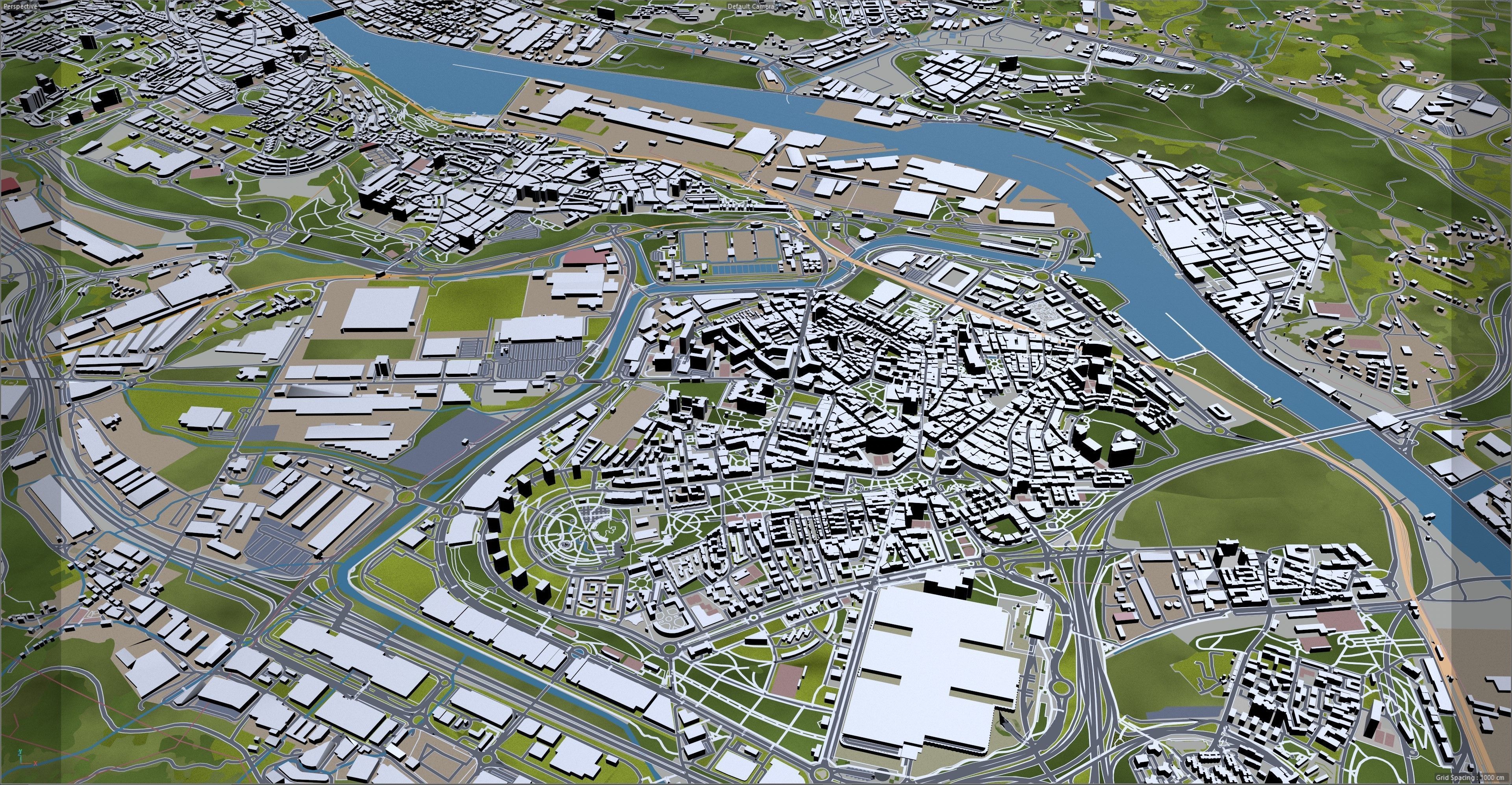 Bilbao Spain 50km Low-poly 3D model_13