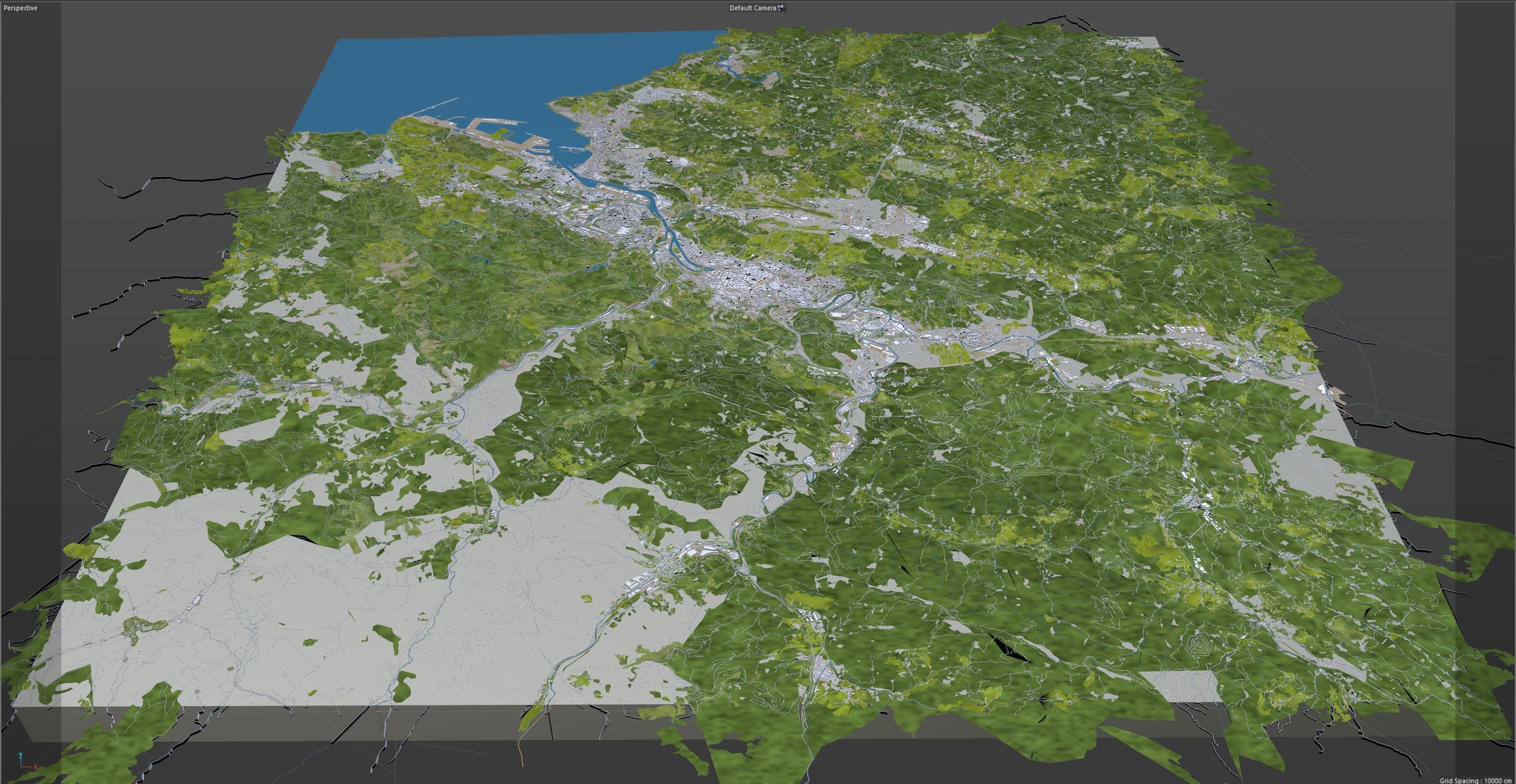 Bilbao Spain 50km Low-poly 3D model_17