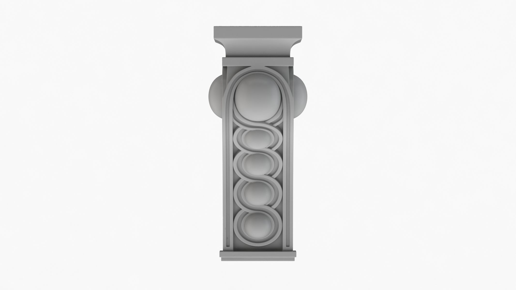 Scroll Corbel 48 - 3D Printable 3D model_1