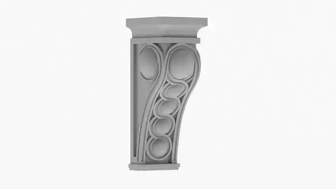 Scroll Corbel 48 - 3D Printable