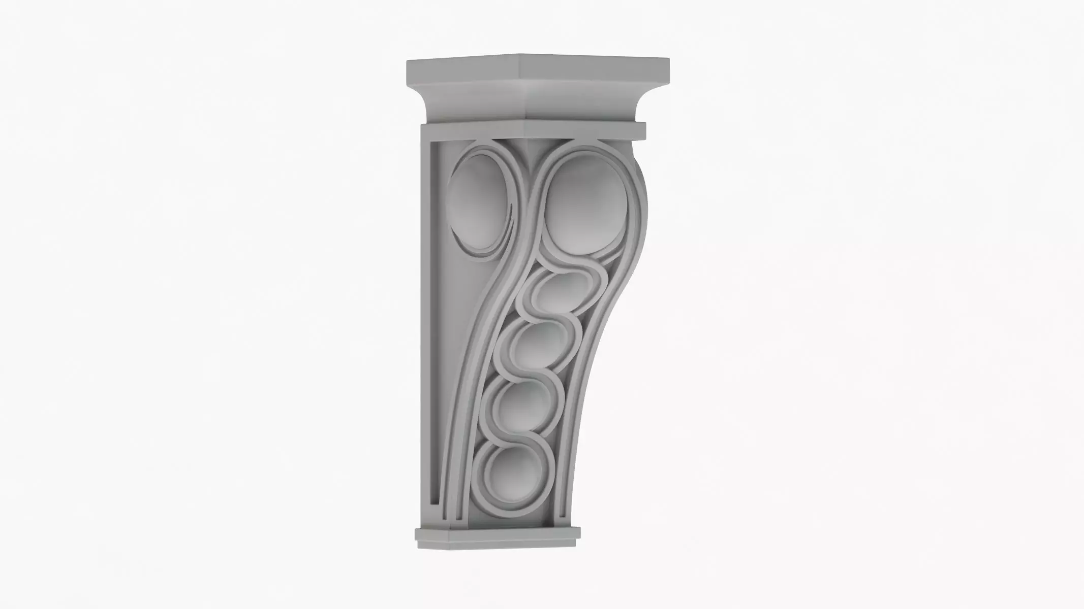 Scroll Corbel 48 - 3D Printable 3D model_0