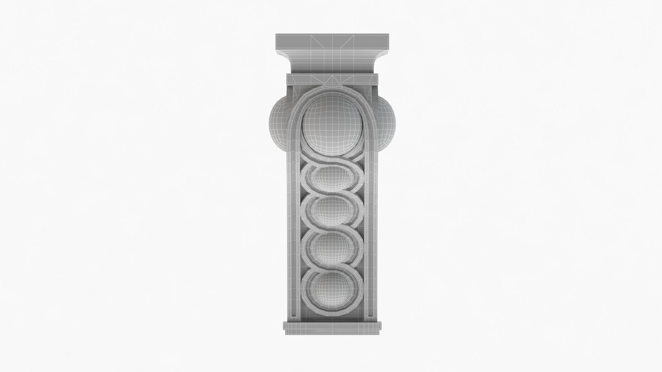 Scroll Corbel 48 - 3D Printable 3D model_6