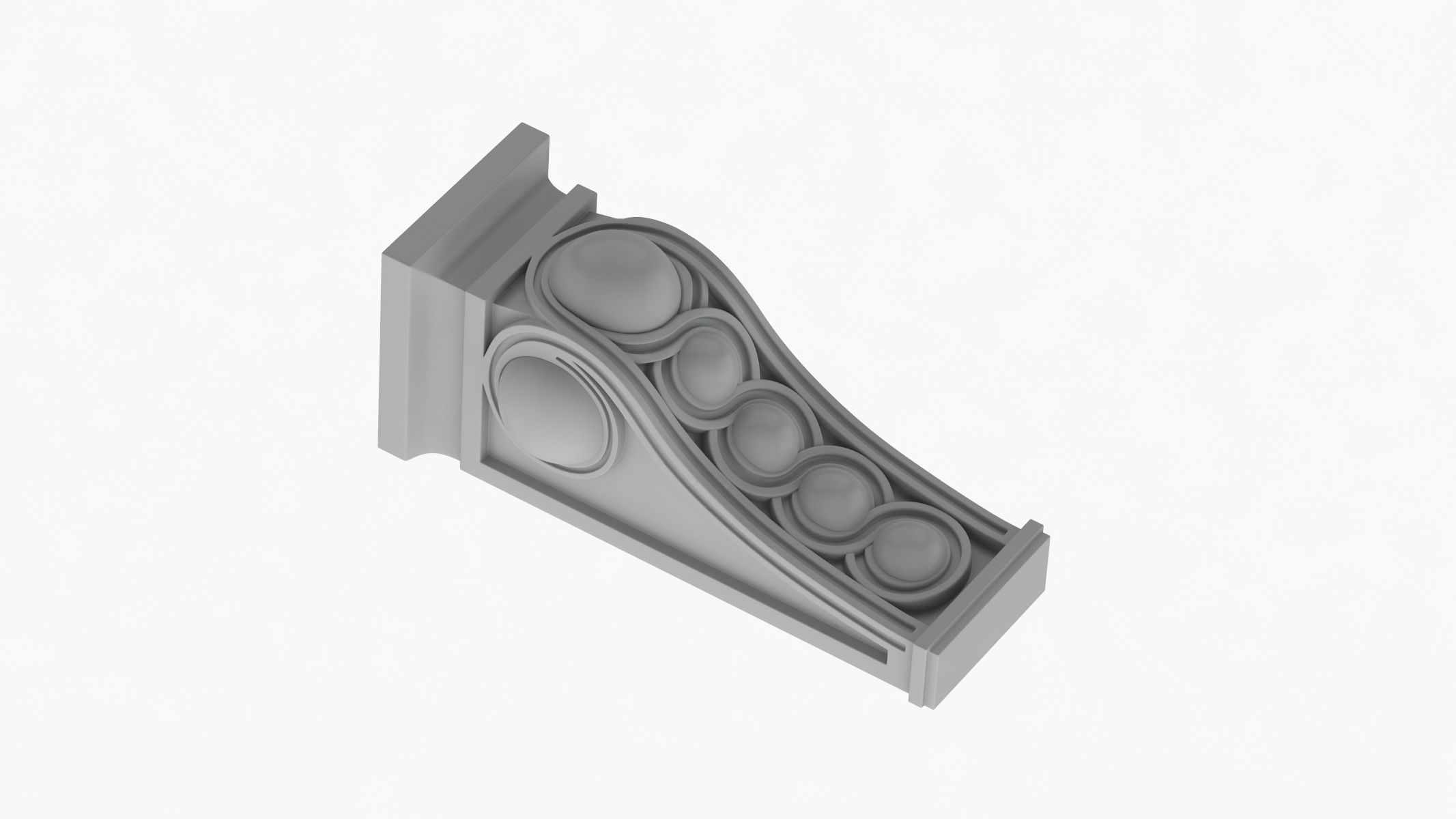 Scroll Corbel 48 - 3D Printable 3D model_3