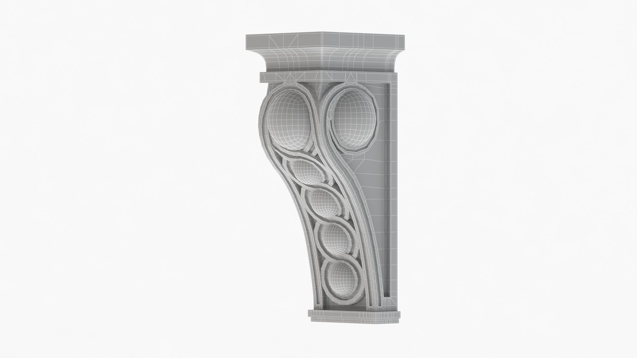 Scroll Corbel 48 - 3D Printable 3D model_7