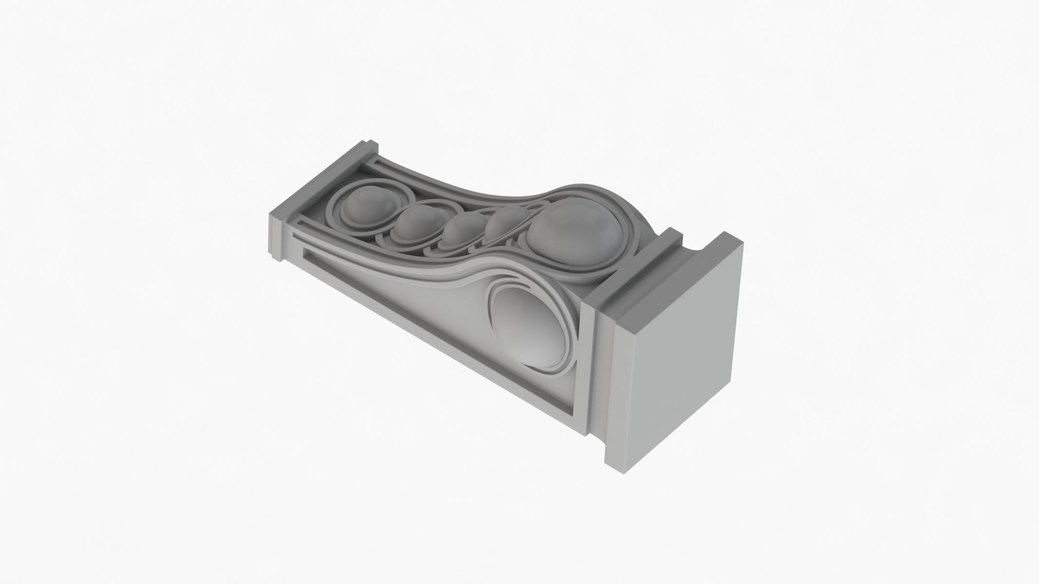 Scroll Corbel 48 - 3D Printable 3D model_4
