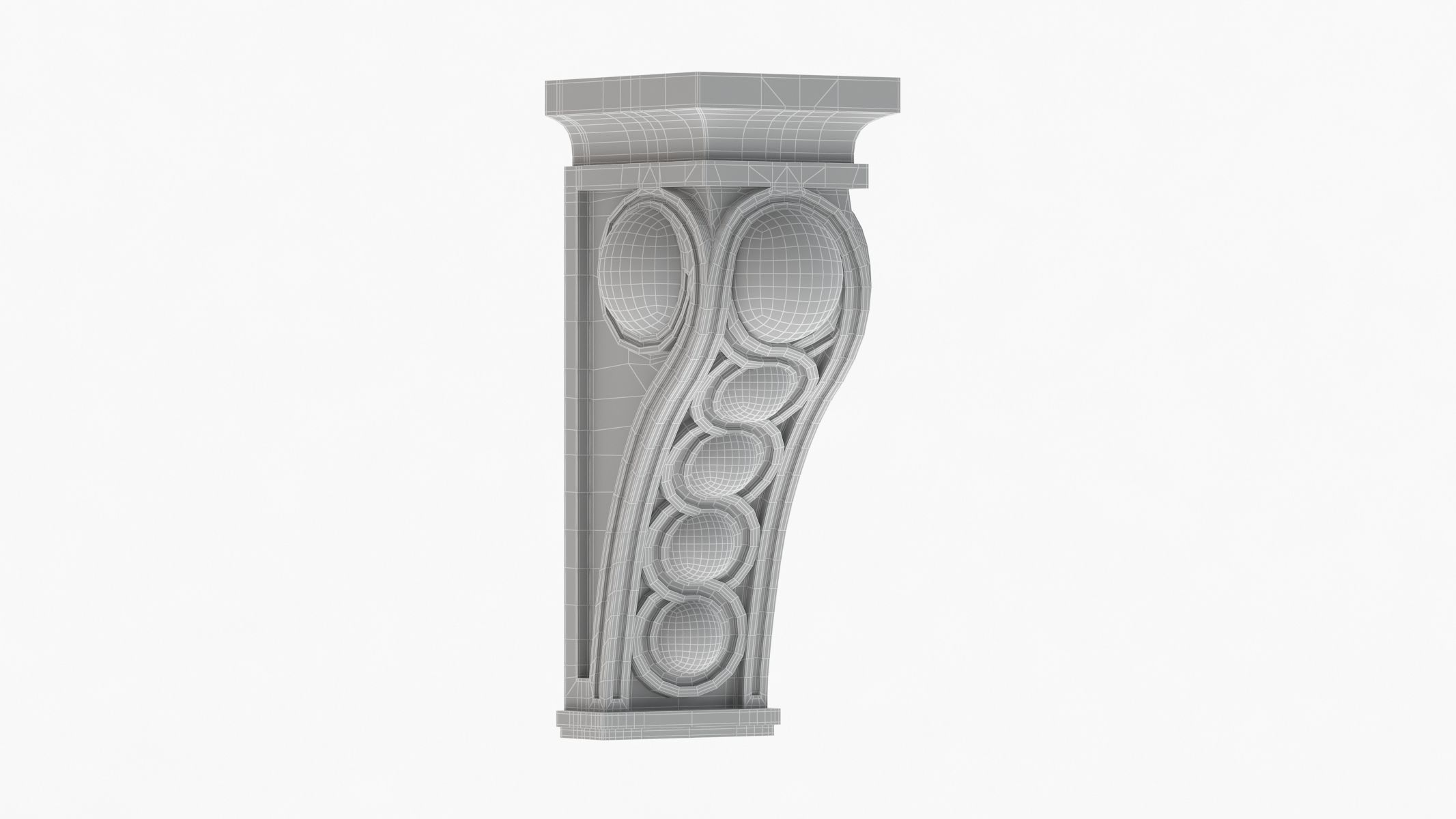 Scroll Corbel 48 - 3D Printable 3D model_5