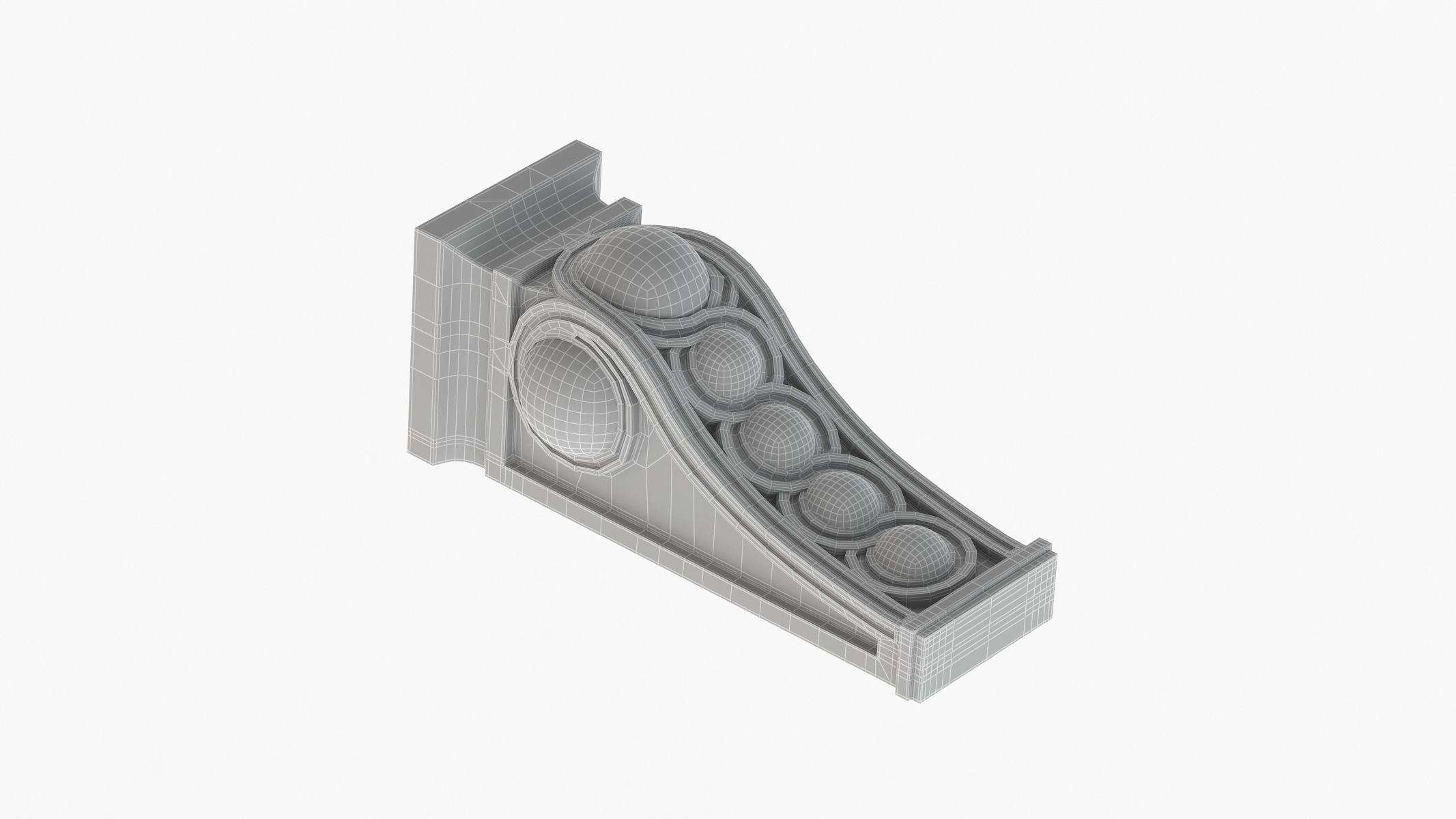 Scroll Corbel 48 - 3D Printable 3D model_8