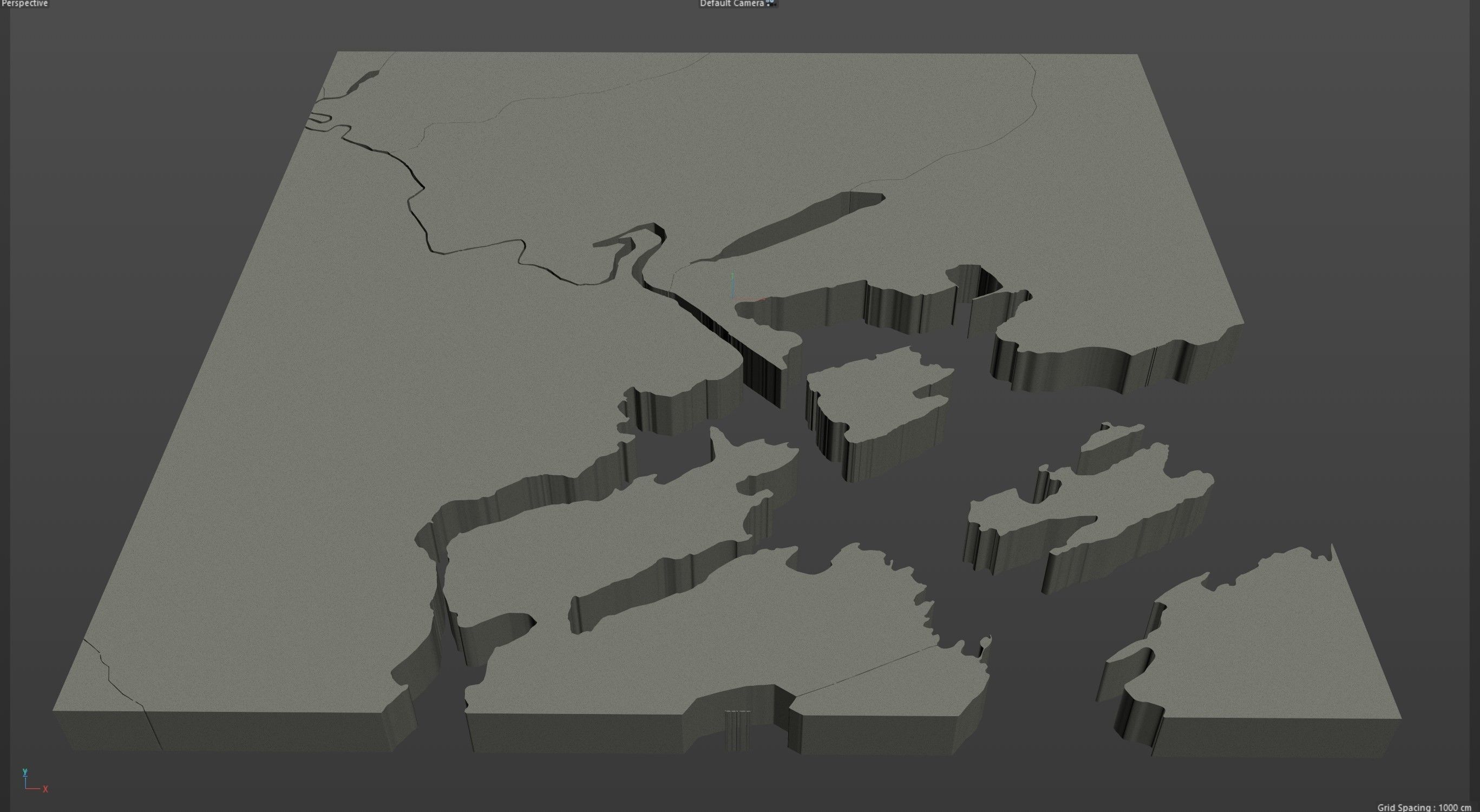 Baerum Sandvika Norway 10km Low-poly 3D model_13