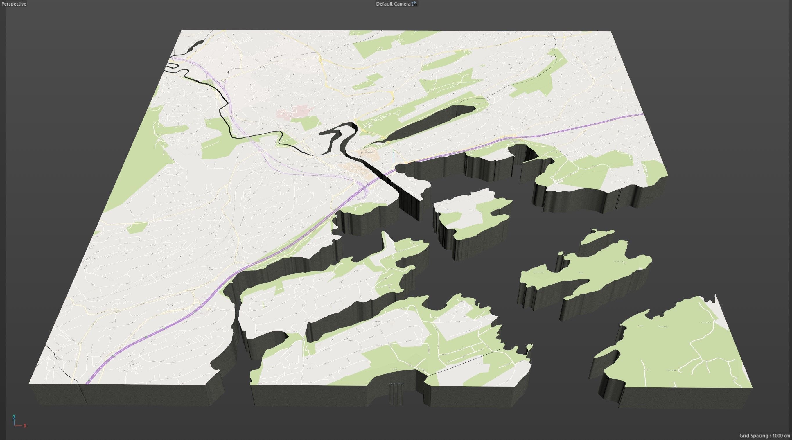 Baerum Sandvika Norway 10km Low-poly 3D model_14