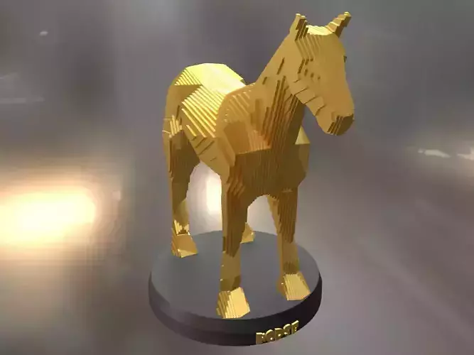 Parametric Horse Low-poly 3D model