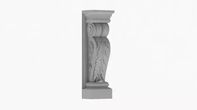 Scroll Corbel 49 - 3D Printable