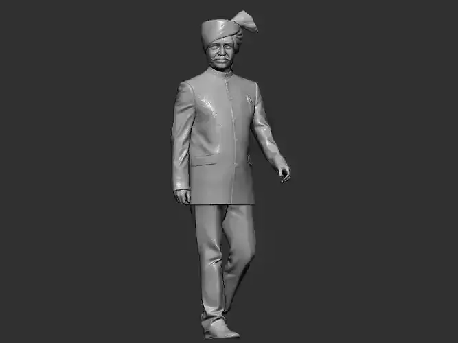 Oldman Walking pose  3D print model