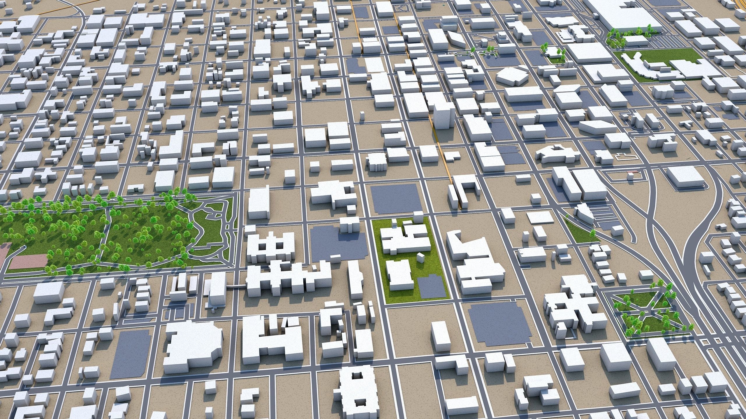 Amarillo Texas USA 40km Low-poly 3D model_1