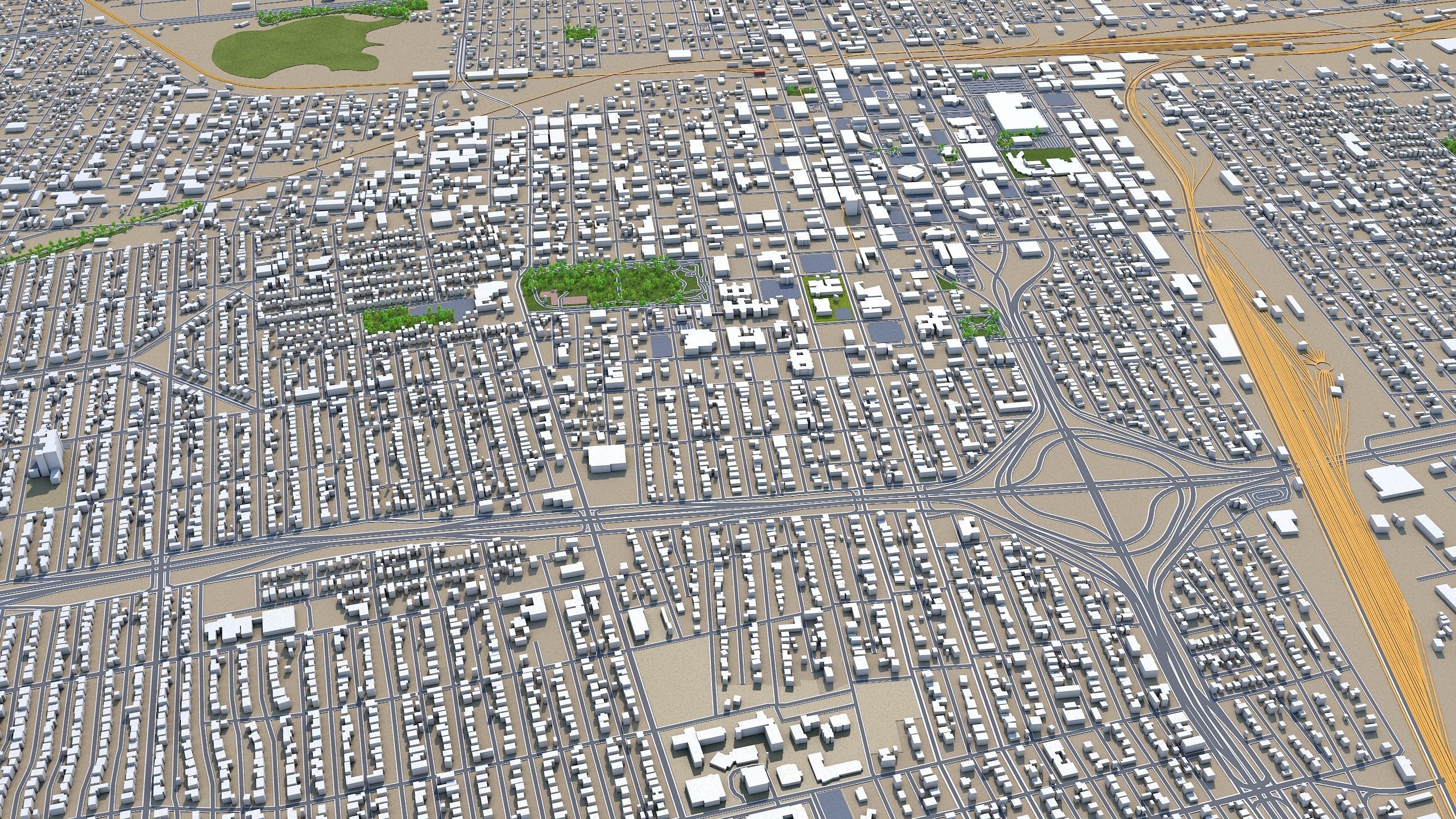 Amarillo Texas USA 40km Low-poly 3D model_2