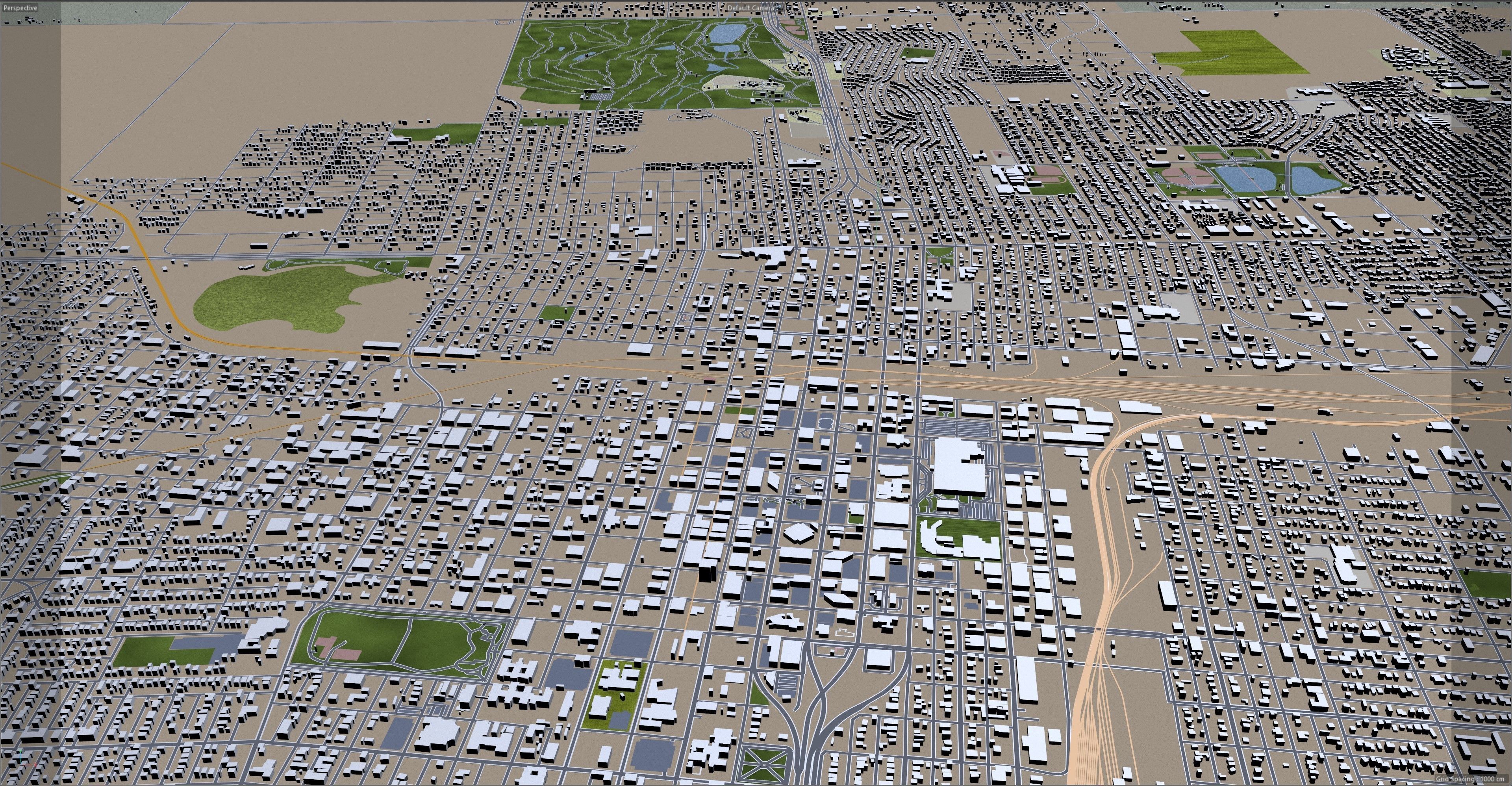 Amarillo Texas USA 40km Low-poly 3D model_12