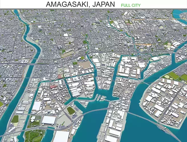 Amagasaki Japan 20km