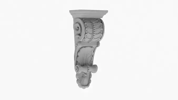 Scroll Corbel 50 - 3D Printable