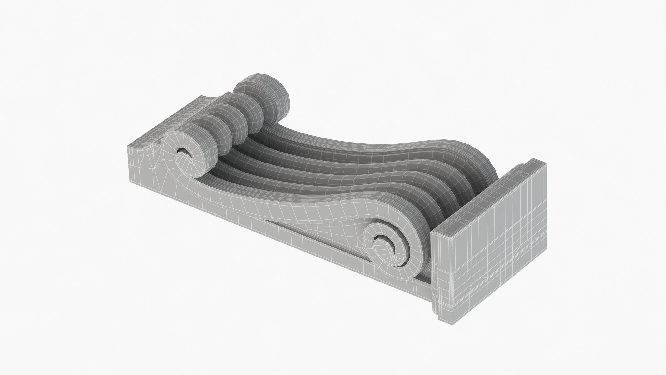 Scroll Corbel 52 - 3D Printable 3D model_9