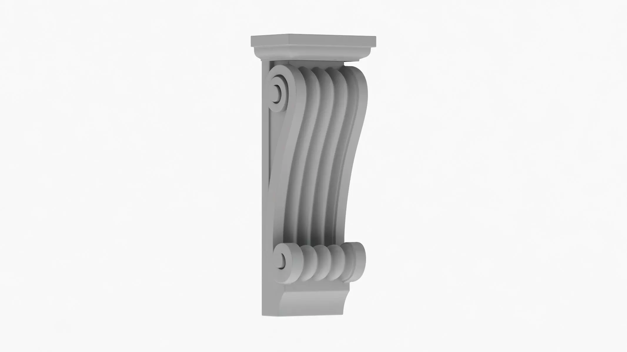 Scroll Corbel 52 - 3D Printable 3D model_0