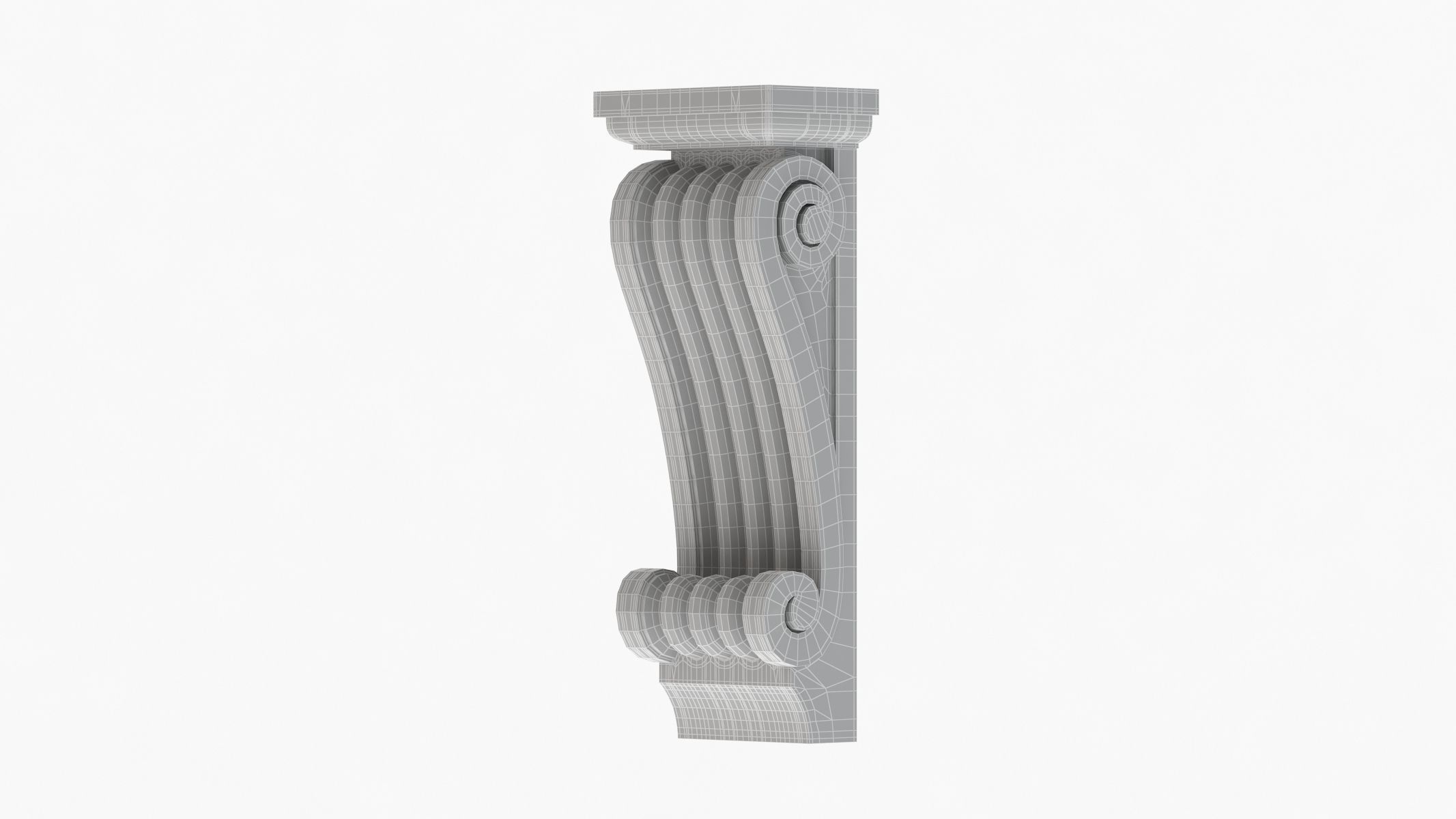 Scroll Corbel 52 - 3D Printable 3D model_7