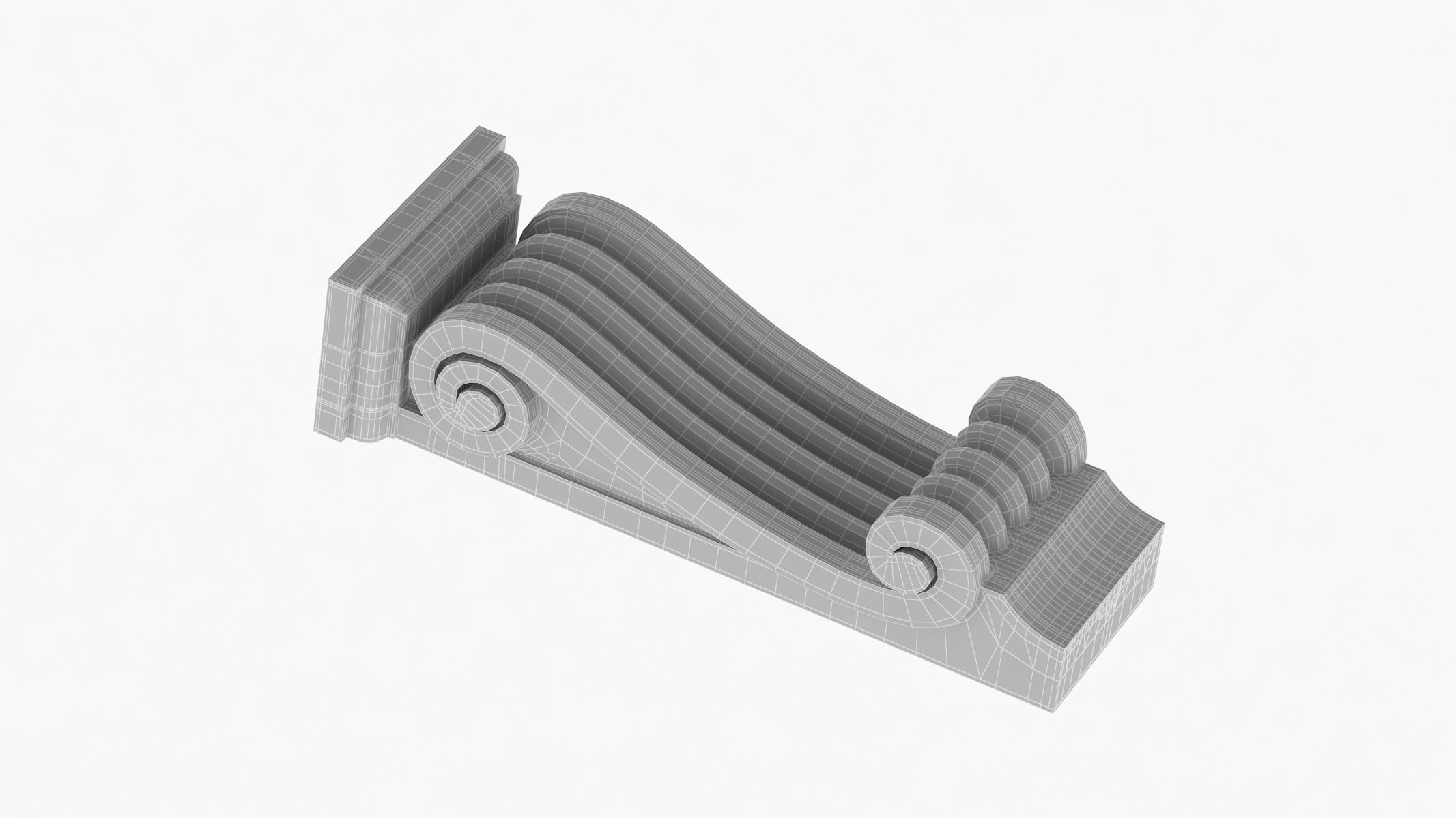 Scroll Corbel 52 - 3D Printable 3D model_8