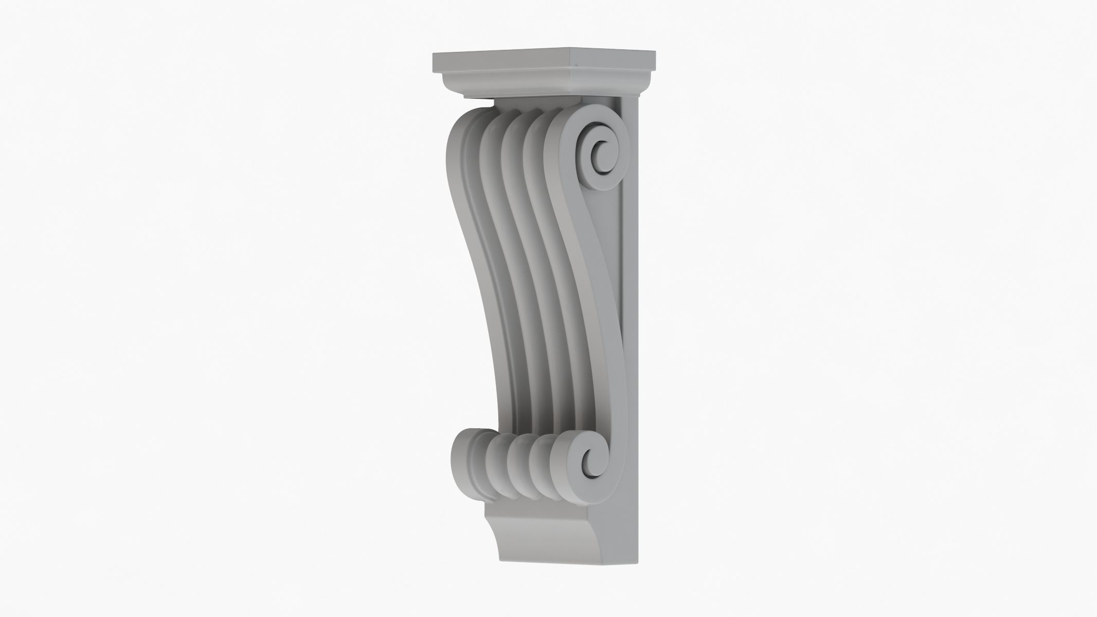 Scroll Corbel 52 - 3D Printable 3D model_2