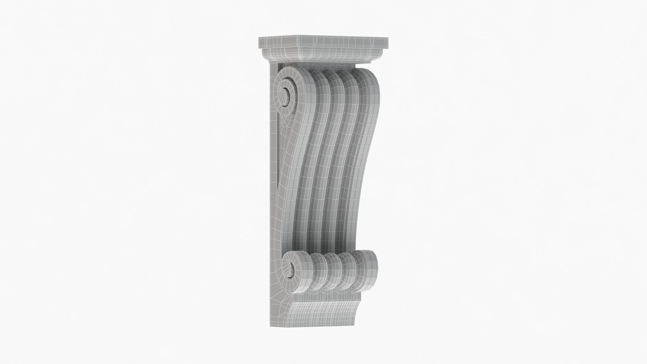 Scroll Corbel 52 - 3D Printable 3D model_5