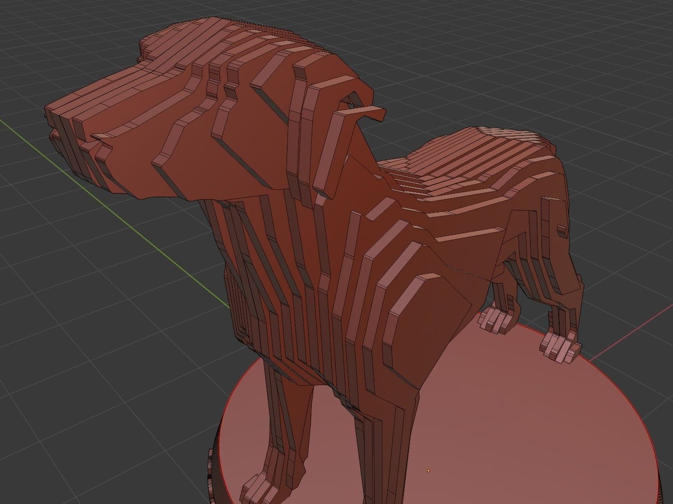 Parametric Boxer Great Dane Low-poly 3D model_8