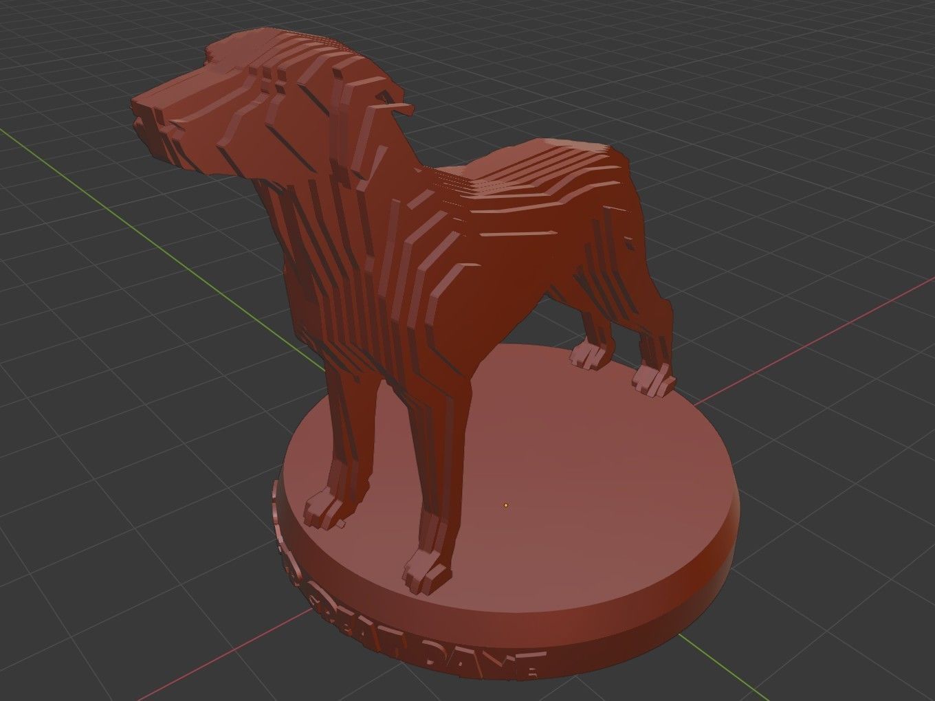 Parametric Boxer Great Dane Low-poly 3D model_9