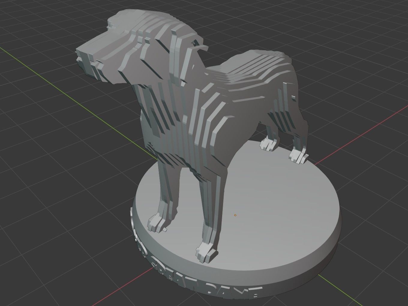 Parametric Boxer Great Dane Low-poly 3D model_6