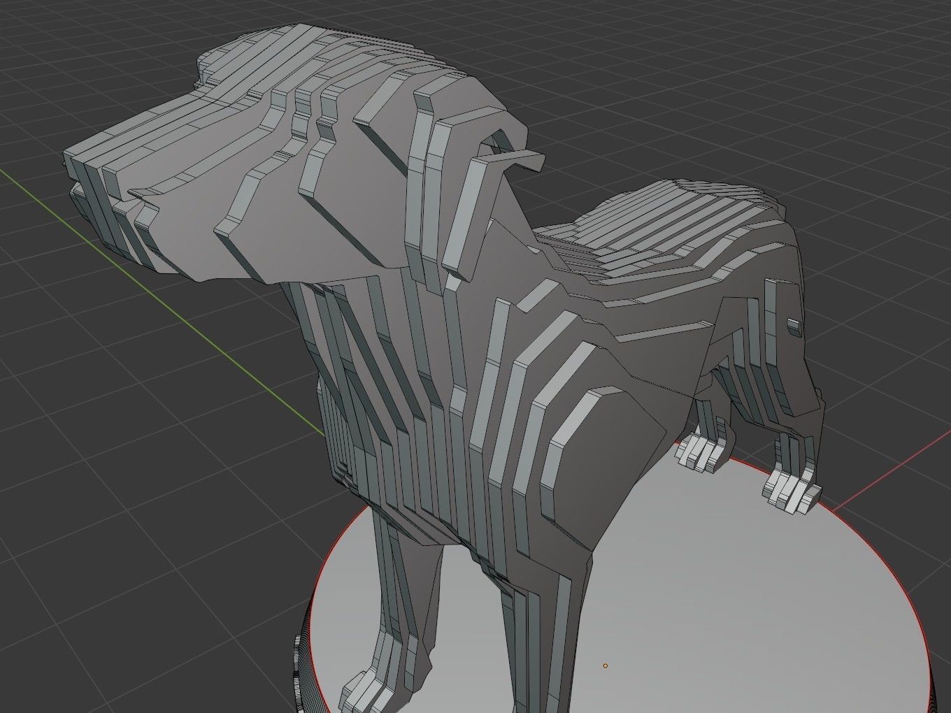Parametric Boxer Great Dane Low-poly 3D model_7