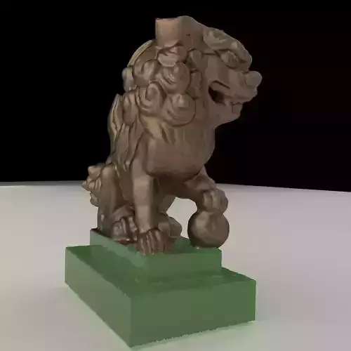 Chinese lion statue