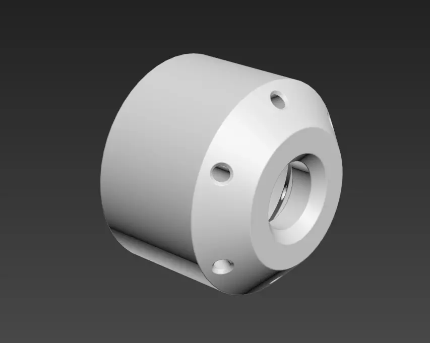 Hard surface cylindrical beveled part Free low-poly 3D model_0