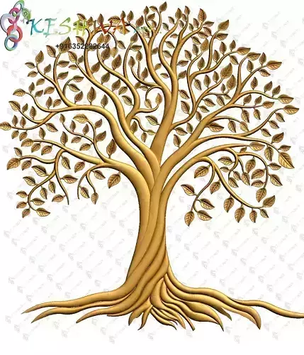 Tree stl model of life svg cut file 3D print model