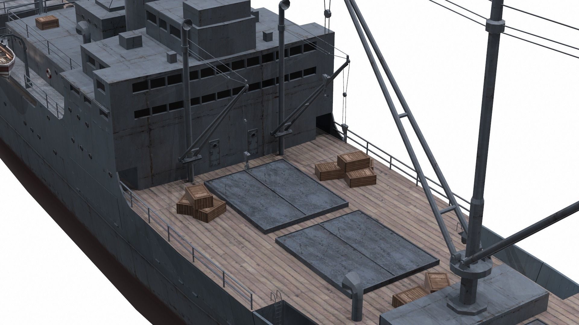 Ship 04 Low-poly 3D model_5