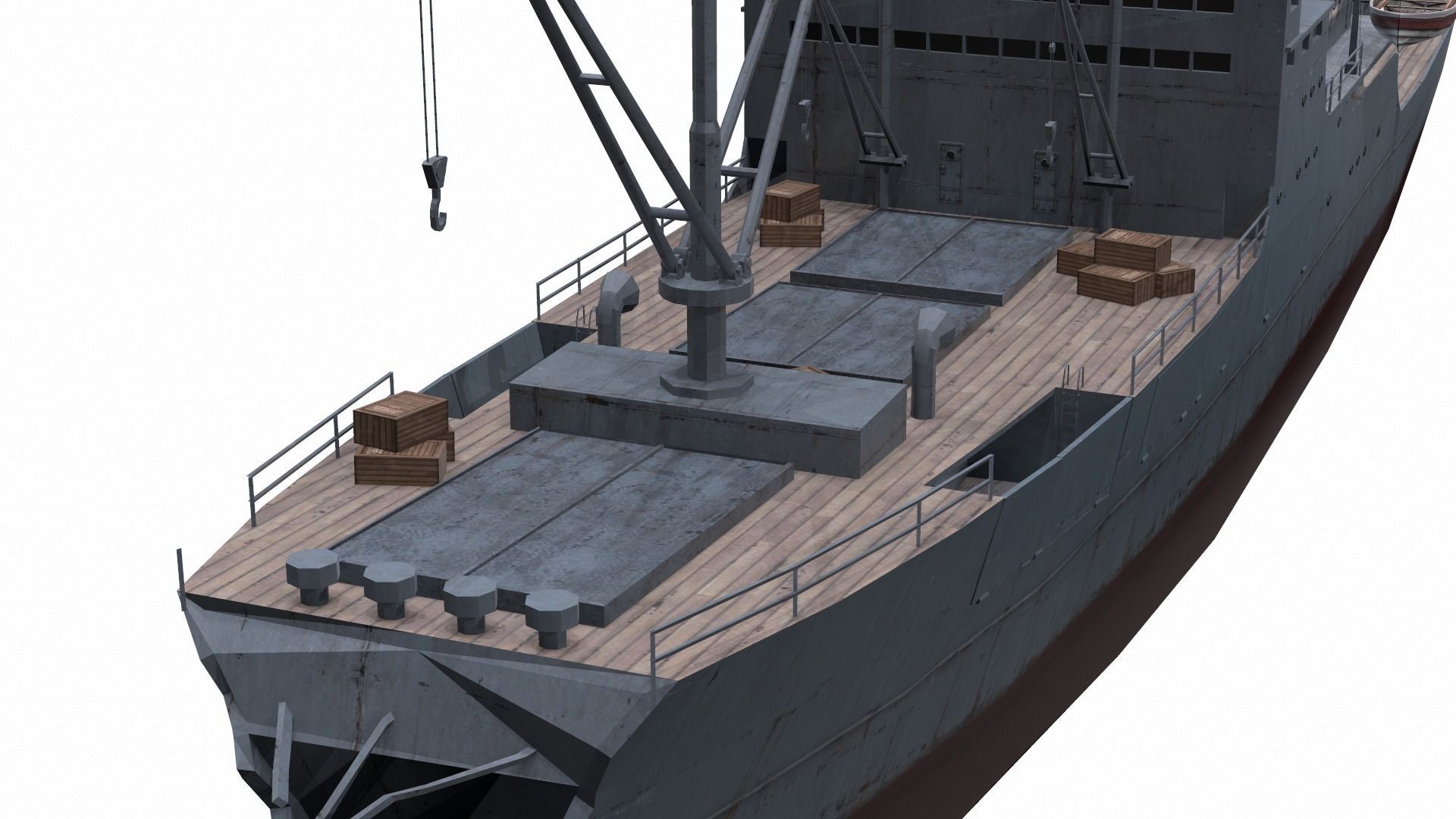 Ship 04 Low-poly 3D model_4