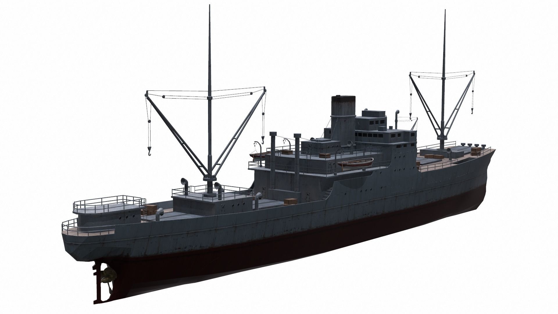 Ship 04 Low-poly 3D model_2