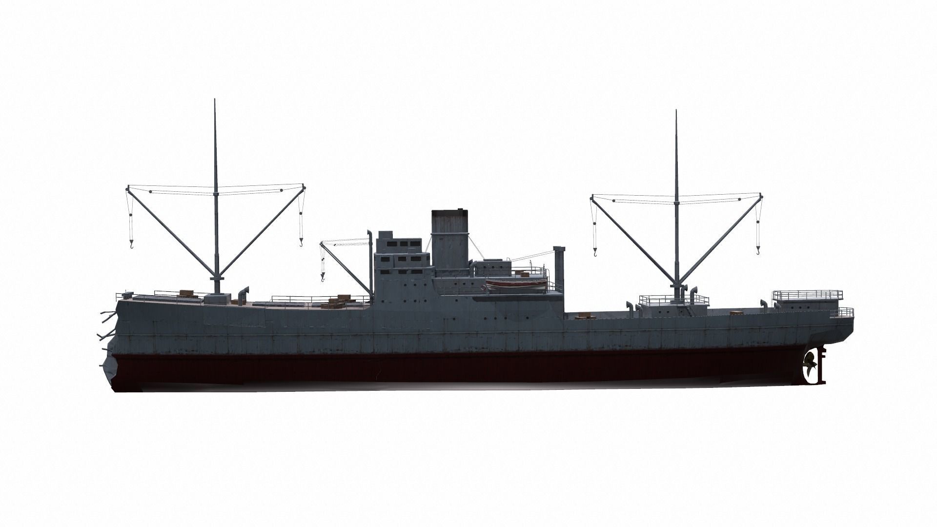 Ship 04 Low-poly 3D model_3