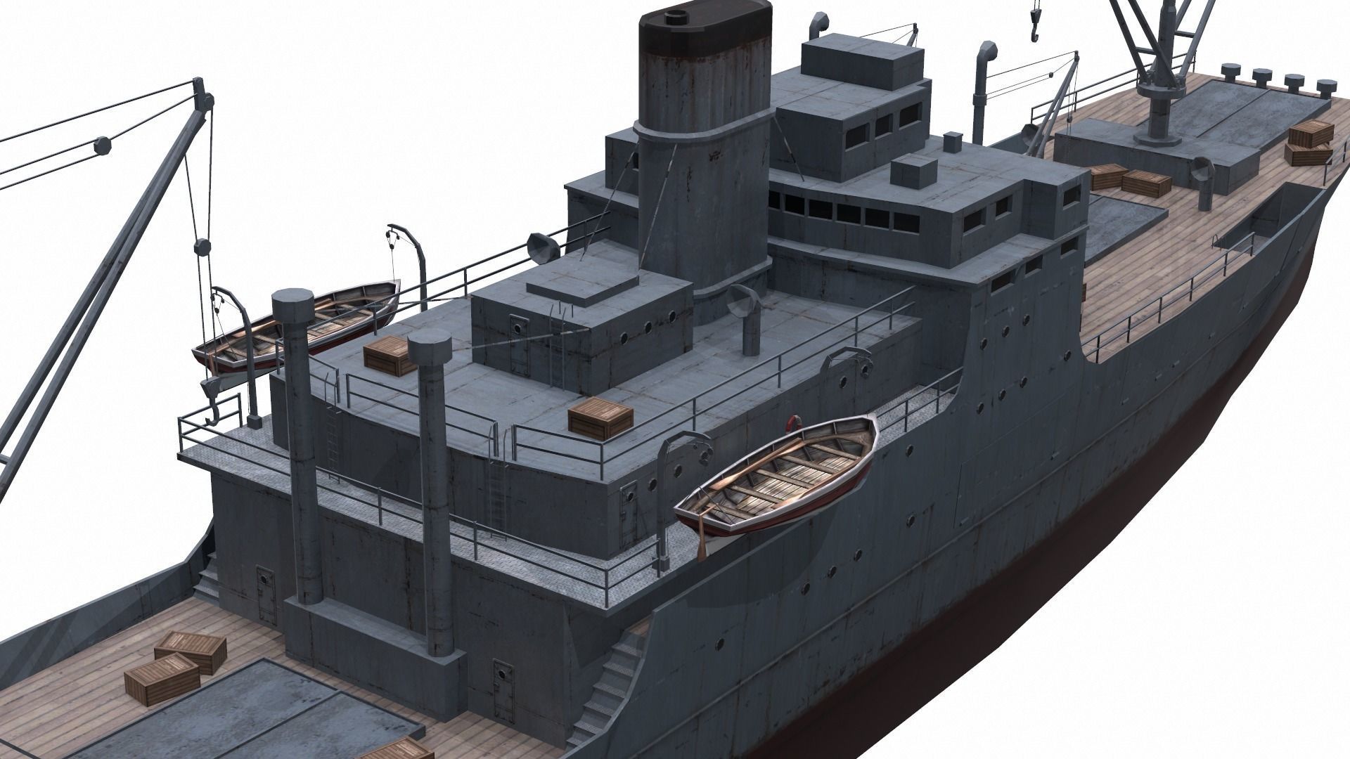 Ship 04 Low-poly 3D model_6