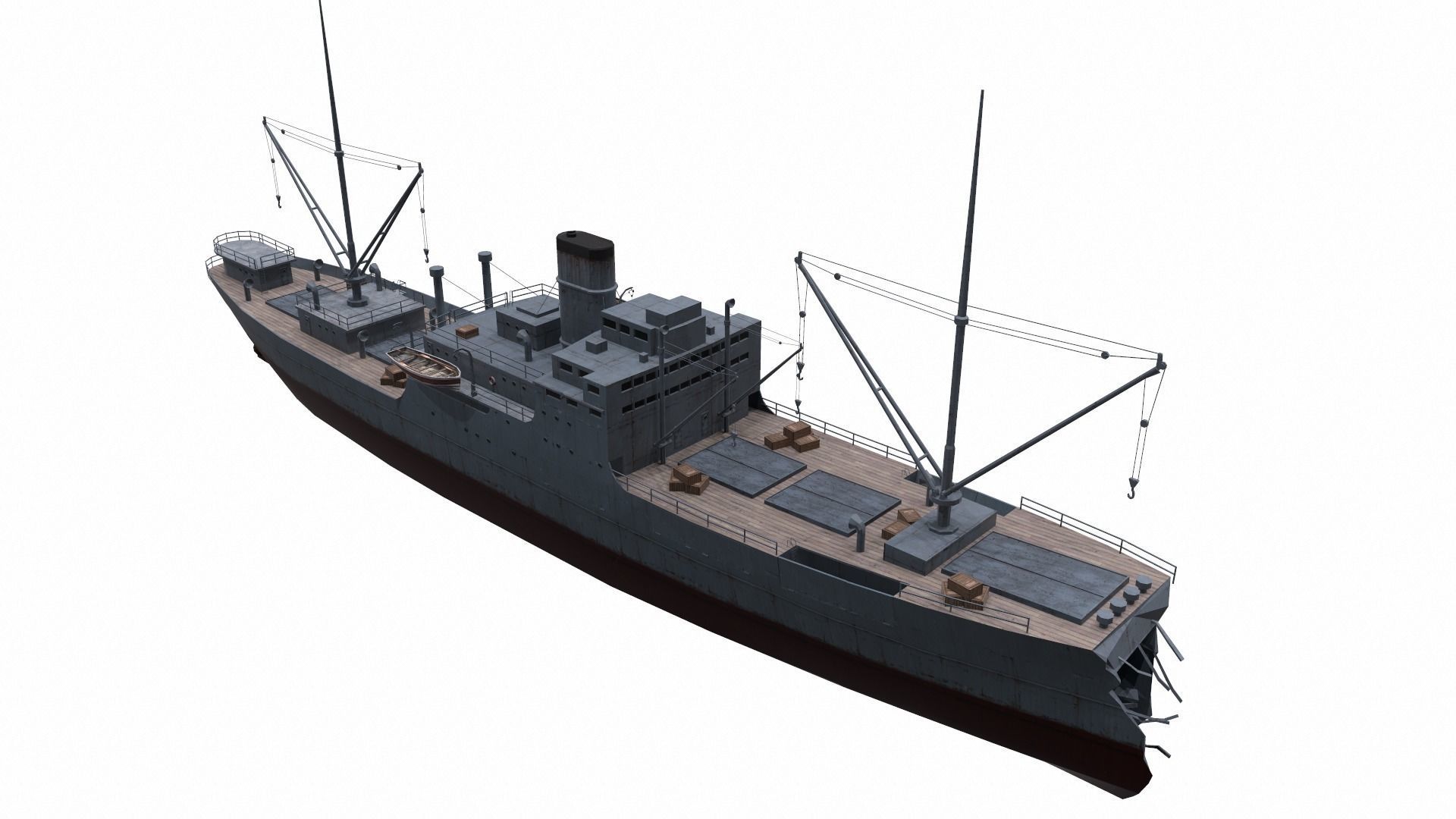 Ship 04 Low-poly 3D model_8