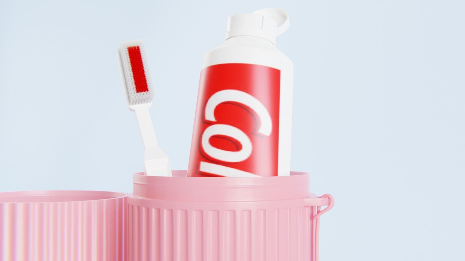 TOOTHPASTE AND TOOTH BRUSH 3D model_2