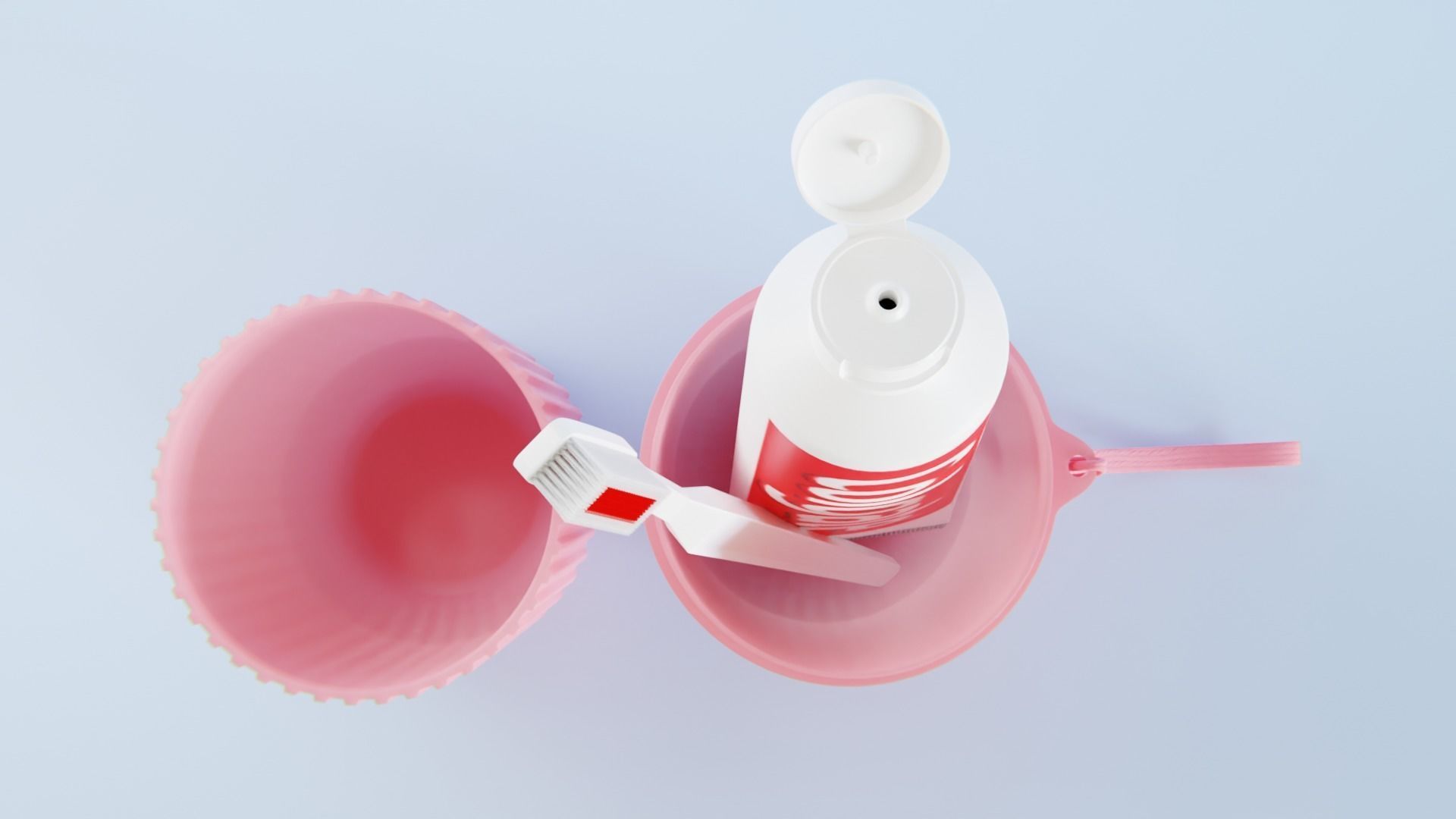 TOOTHPASTE AND TOOTH BRUSH 3D model_3