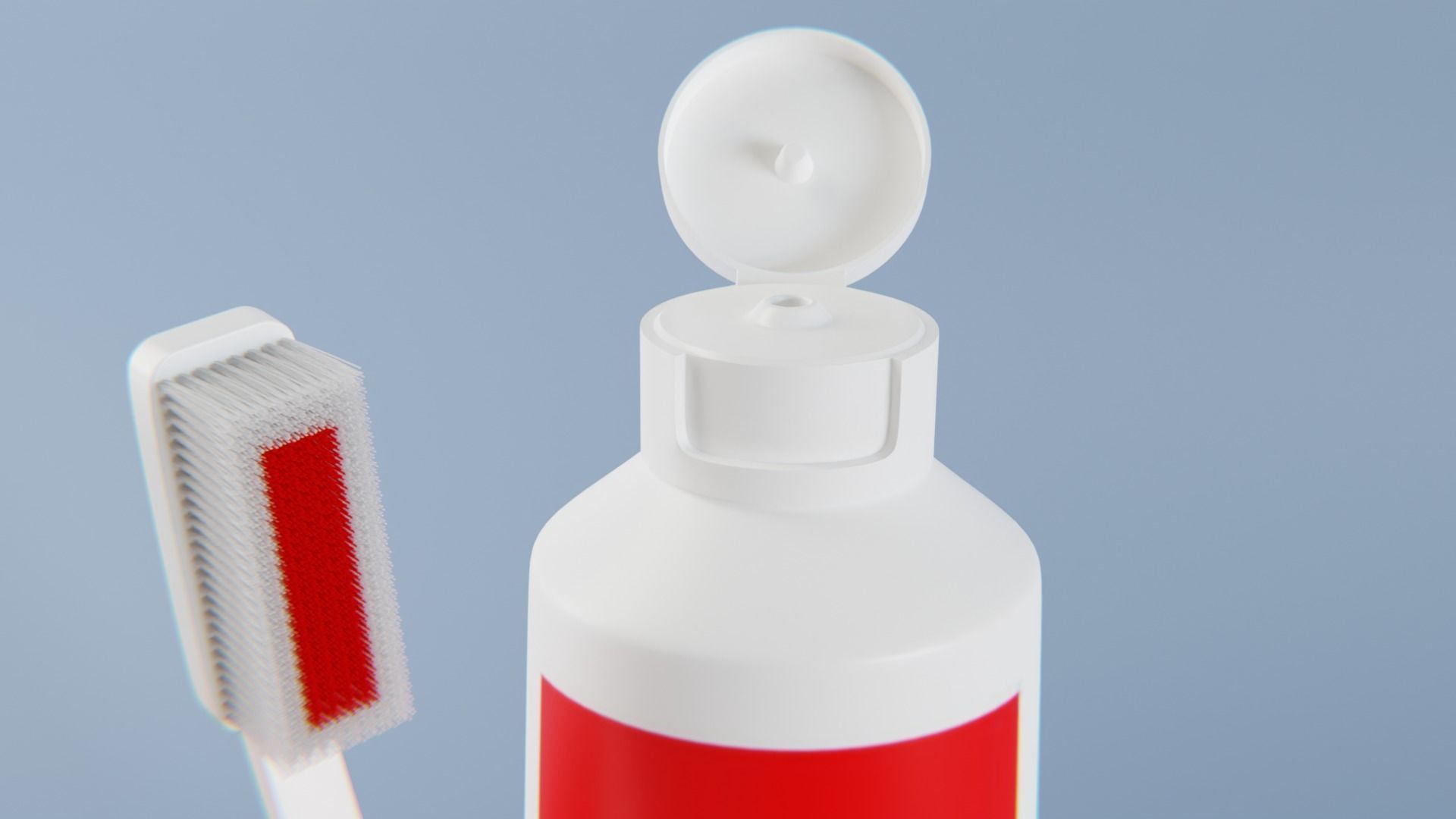 TOOTHPASTE AND TOOTH BRUSH 3D model_1