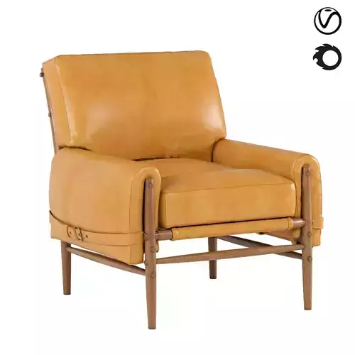 Rhys Leather Chair 3D model