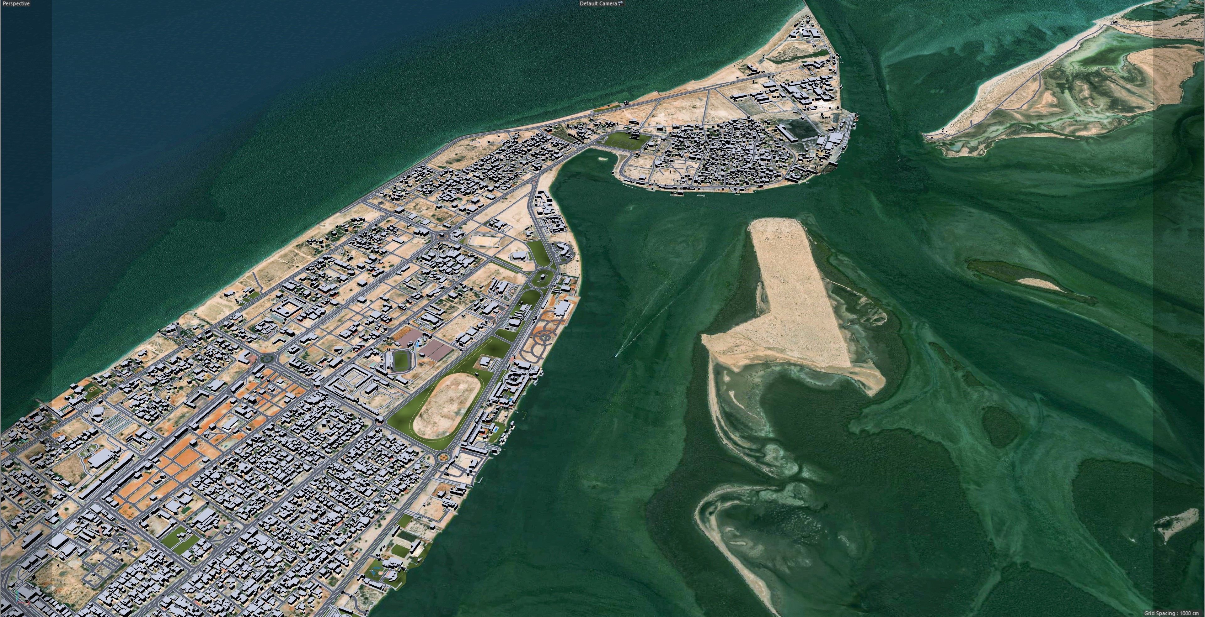 Umm Al Quwain City in United Arab Emirates UAE Low-poly 3D model_10