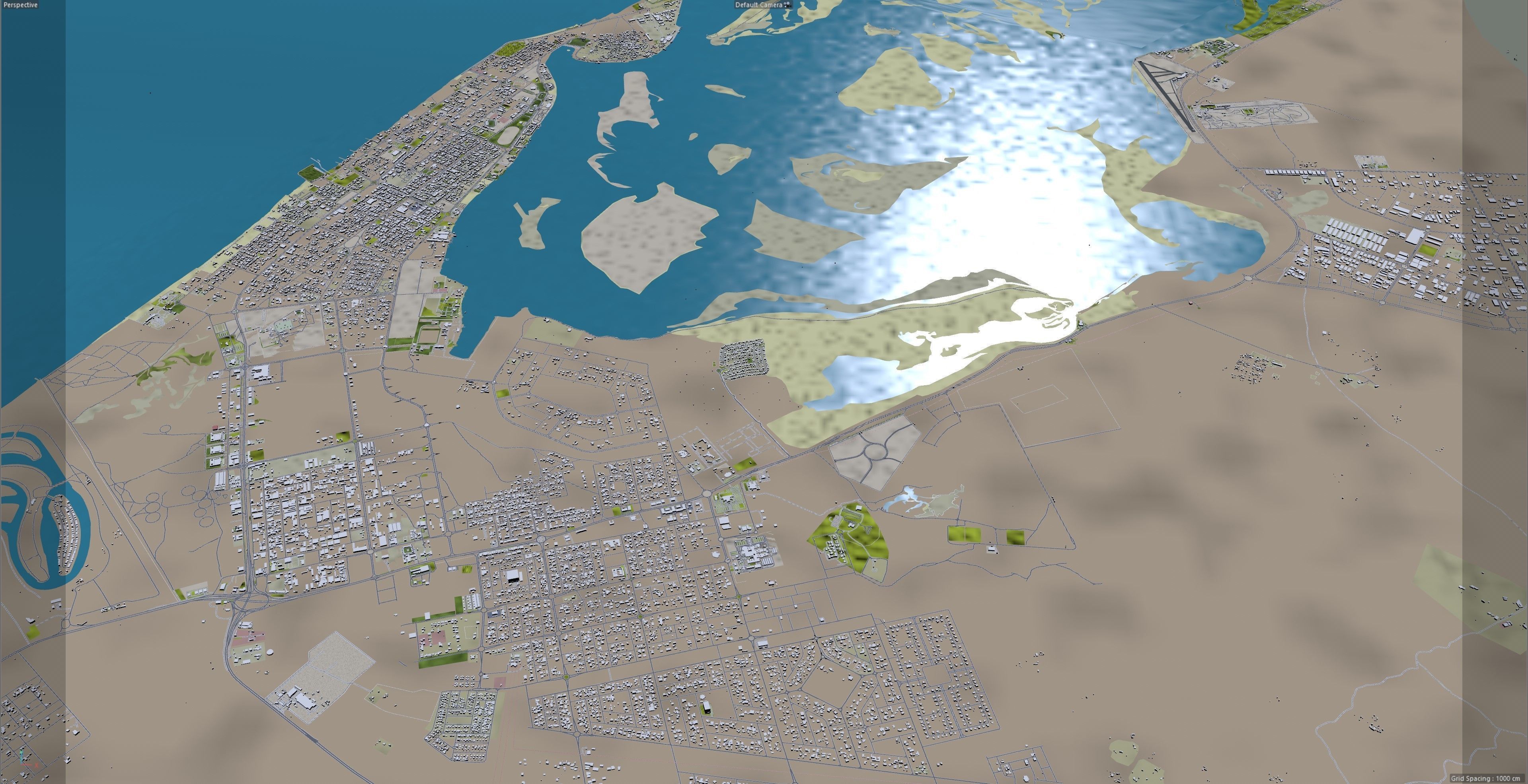 Umm Al Quwain City in United Arab Emirates UAE Low-poly 3D model_8